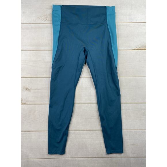 All in Motion Womens Leggings L Blue High Rise Blue Athleisure Pockets Gym - Picture 1 of 8